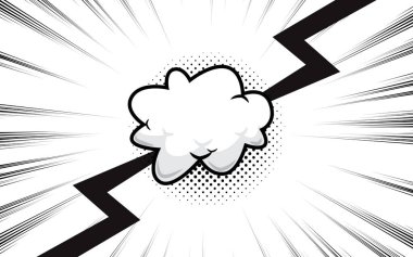 Çizgi film konuşma baloncuğu arkaplan şablonuna karşı