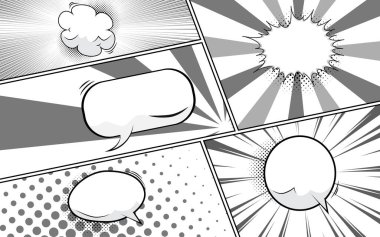 Siyah ve beyaz mizah sahnesi arka plan tasarımı.