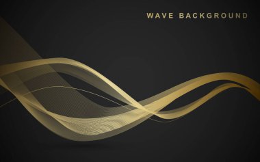 Şatafatlı soyut arka plan ve altın çizgili elementler. Modern bir şablon tasarımının vektör illüstrasyonu.