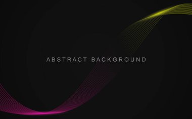 Tasarım için soyut dalga elementleri. Yumuşak dinamik hareketin vektör illüstrasyonu.