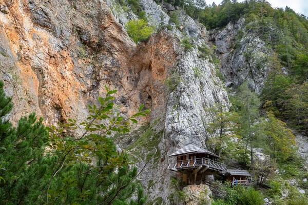 Kawiarnia Eagles Nest w Logarska Dolina, Słowenia — Zdjęcie stockowe