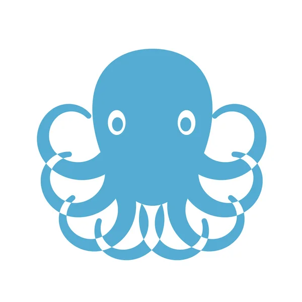 Vector print voor een t-shirt. Octopus op een witte achtergrond — Stockvector