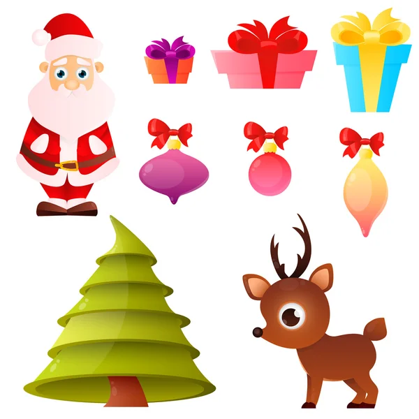 Sada vánočních ikon — Stockový vektor