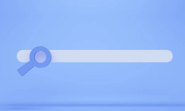 Weißes Suchfeld Auf Blauem Hintergrund Mit Einem Schatten Suchkonzept Internet — Stockfoto