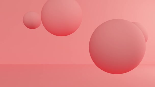 Abstrakte Korallen Hintergrund Mit Luftballons Kulissen Design Für Produktwerbung — Stockvideo