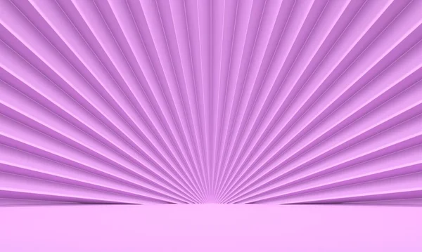 Pink abstract background with embossed wall fan. 3d rendering — ストック写真