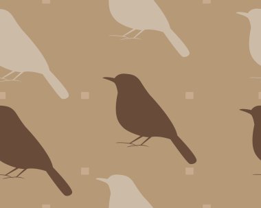 Arka plan kuş. Vektör seamless modeli