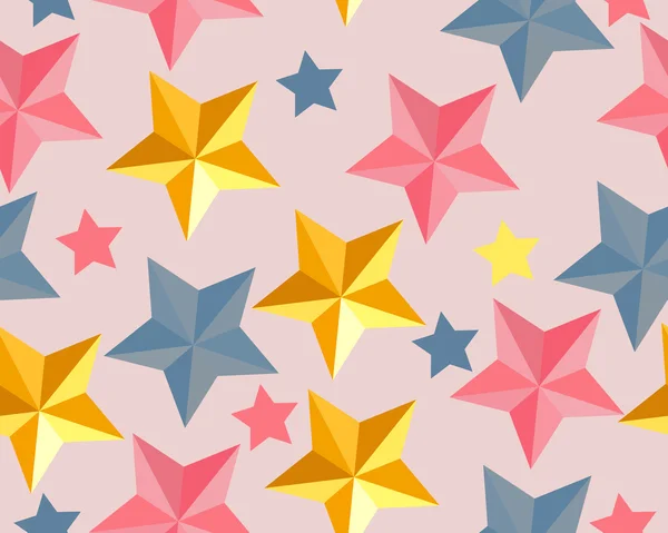 Abstract star background. Vector seamless pattern — Stock Vector