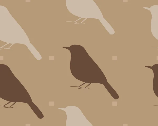 Pájaro de fondo. Patrón sin costura vectorial — Vector de stock