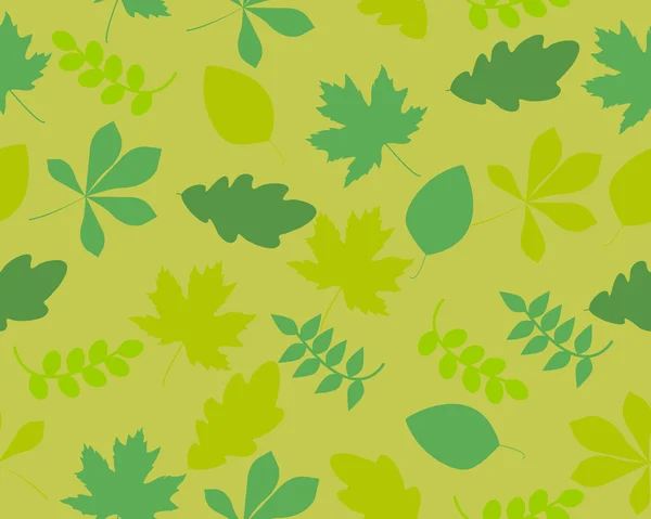 Background summer leaves. Vector seamless pattern — Stock Vector