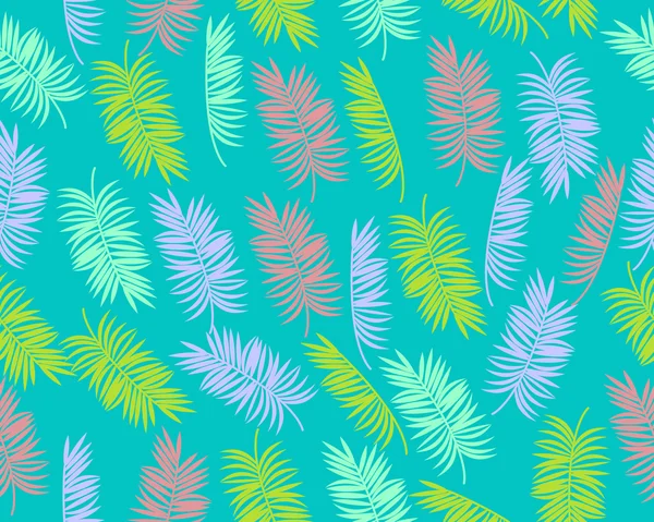 Hintergrund Palmblätter. Vektor nahtloses Muster — Stockvektor