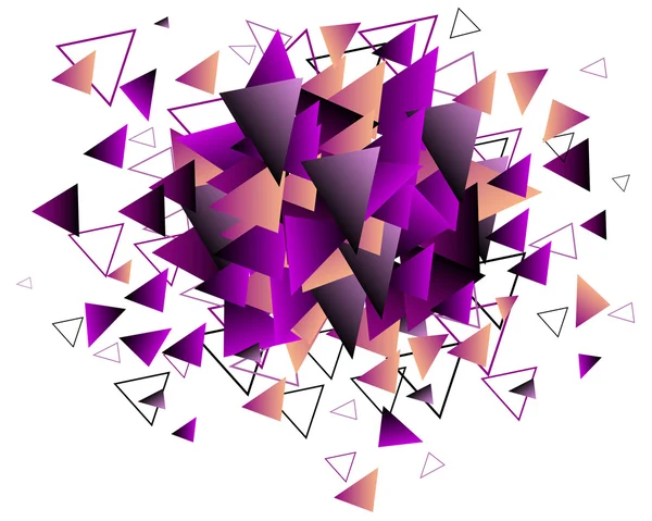 Abstracte geometrische achtergrond. Explosie driehoeken. Vectorillustratie — Stockvector