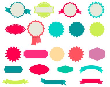 Öğeleri logo koymak. Şerit ve tasarım için daire. Vektör çizim