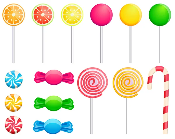 Set candies. Sweets isolated on white background. Vector illustration — Stock Vector