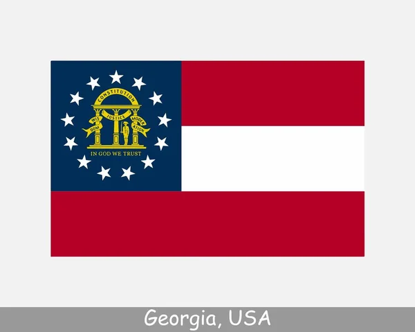 Georgia Usa State Flag Flag Usa Isolated White Background United — Stock Vector
