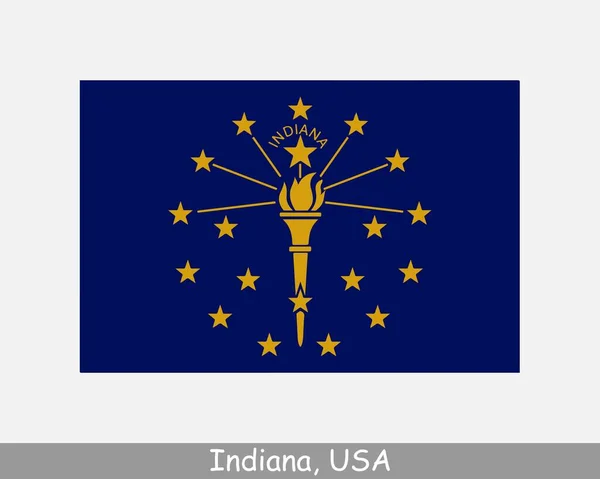 Indiana Usa State Flag Flag Usa Isolated White Background United — Stock Vector