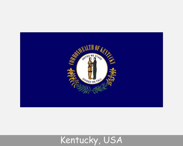 Kentucky Usa State Flag Flag Usa Isolated White Background United — Stock Vector
