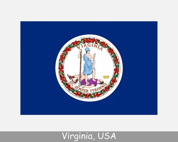 Прапор Штату Вірджинія Прапор Сша Ізольований Білому Тлі Сша Сша — стоковий вектор