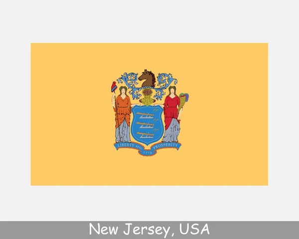 New Jersey Usa State Flag Flag Usa Isolated White Background — Stock Vector