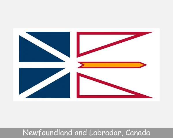 Newfoundland ve Labrador Kanada Bayrağı. Kanada Afişi. NL bayrağı, CA. EPS Vektör İllüstrasyon Kesme Dosyası. 