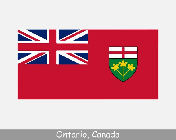 Ontario Canada Flag Kanadská Provincie Banner Vlajka Eps Vektorová Ilustrace — Stockový vektor