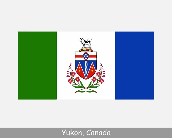 Юкон Канада Прапор Канади Канадський Прапор Території Прапор Eps Vector — стоковий вектор