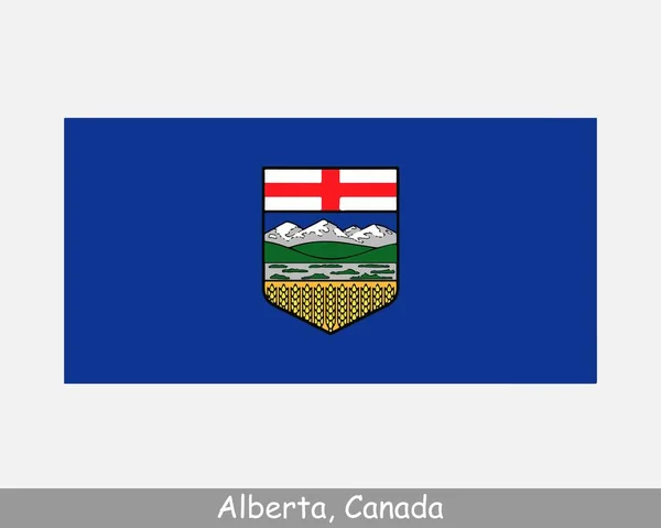 Bandera Alberta Canadá Banner Provincia Canadiense Bandera Ilustración Vectorial Eps — Vector de stock