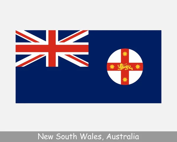 Yeni Güney Galler Avustralya Bayrağı Nsw Bayrağı Avustralya Devlet Sancağı — Stok Vektör