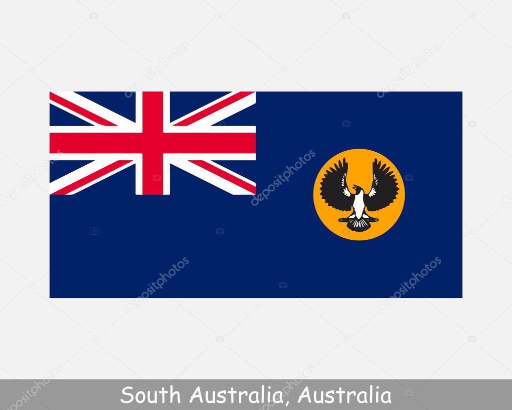 South Australia Flag. Flag of SA, AU. Australian State Banner. EPS Vector Illustration