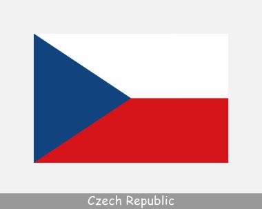 Çek Cumhuriyeti Ulusal Bayrağı. Çek Ülke Bayrağı. Çek Cumhuriyeti Banner 'ı Detaylandırdı. EPS Vektör İllüstrasyon Kesme Dosyası