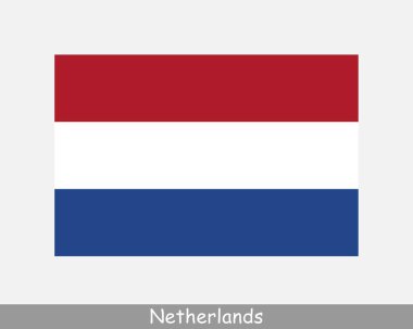 Hollanda 'nın Ulusal Bayrağı. Hollanda Bayrağı. Holland Ayrıntılı Sancak. EPS Vektör İllüstrasyon Kesme Dosyası