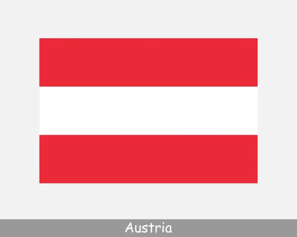 Bendera Nasional Austria Bendera Negara Austria Republik Austria Detailed Banner - Stok Vektor