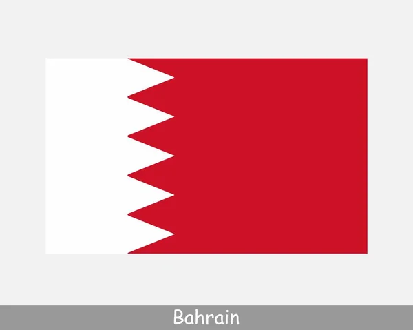Bandera Nacional Bahréin Bandera Bahréin Reino Bahréin Banner Detallado Eps — Vector de stock