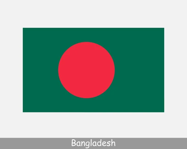 Bangladeş Ulusal Bayrağı Bangladeş Bayrağı Bangladeş Halk Cumhuriyeti Ayrıntılı Sancak — Stok Vektör