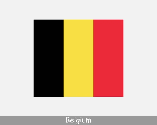 Bandera Nacional Bélgica Bandera Bélgica Reino Bélgica Banner Detallado Eps — Vector de stock