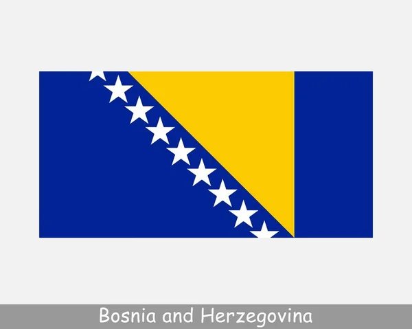 Nationale Vlag Van Bosnië Herzegovina Bosnische Herzegovinian Country Flag Detailed — Stockvector