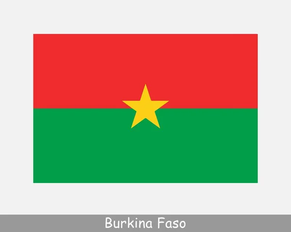 Flaga Narodowa Burkina Faso Burkinese Country Flag Szczegółowy Baner Eps — Wektor stockowy