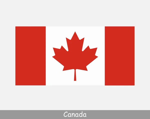 Drapeau National Canada Bannière Détaillée Drapeau Canadien Fichier Coupe Illustration — Image vectorielle