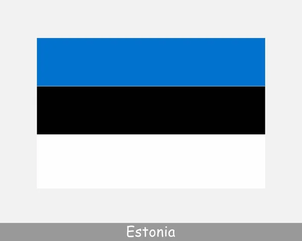 Bandeira Nacional Estónia Bandeira País Estónia Bandeira Detalhada República Estónia —  Vetores de Stock