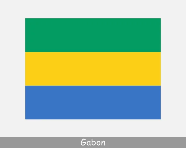 가봉의 Gabonaise Country Flag 공화국 Detailed Banner Eps Vector Illustration — 스톡 벡터