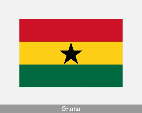 Flaga Narodowa Ghany Ghanajska Flaga Kraju Republika Ghany Szczegółowy Sztandar — Wektor stockowy
