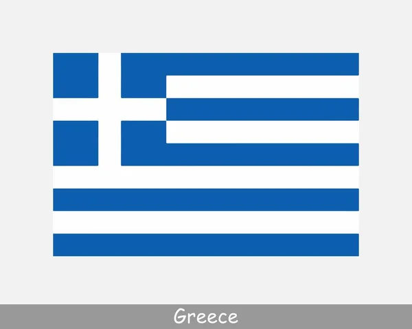 National Flag Greece Greek Country Flag Hellenic Republic Detailed Banner — Stock Vector