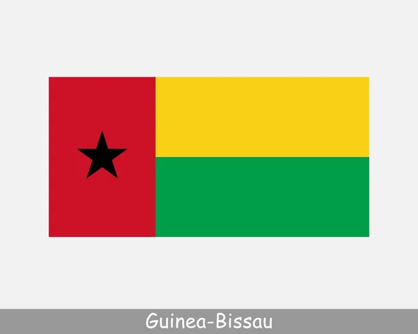 Bandiera Nazionale Della Guinea Bissau Bandiera Bissau Guinea Repubblica Guinea — Vettoriale Stock