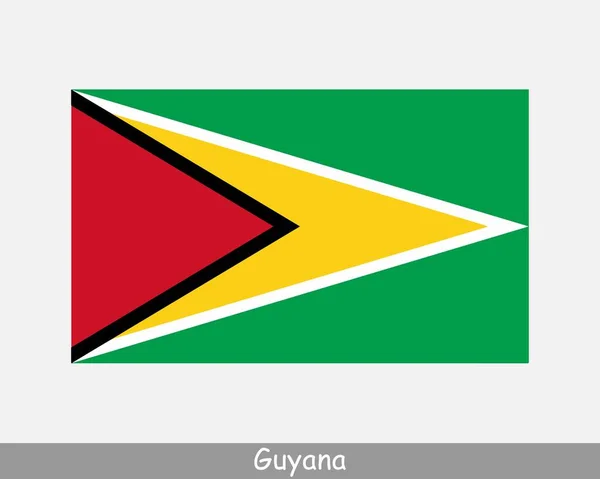 Nationale Vlag Van Guyana Guyanese Landvlag Coöperatieve Republiek Guyana Gedetailleerde — Stockvector