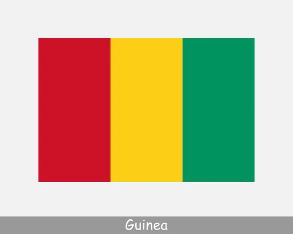 Drapeau National Guinée Drapeau Guinéen République Guinée Bannière Détaillée Fichier — Image vectorielle