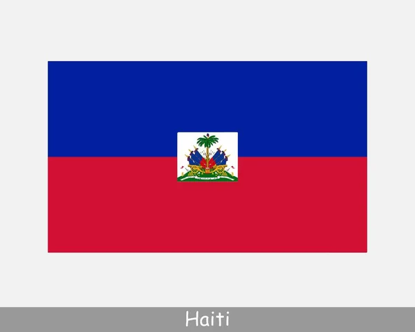 Nationale Vlag Van Haïti Haïtiaanse Vlag Republiek Haïti Gedetailleerde Banner — Stockvector