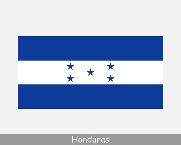 Bandeira Nacional Honduras Bandeira País Hondurenho Bandeira Detalhada República Honduras — Vetor de Stock