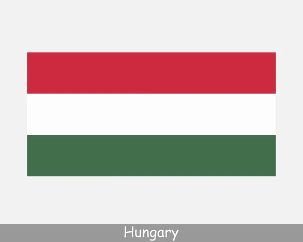 Drapeau National Hongrie Drapeau Pays Hongrois Bannière Détaillée Fichier Coupe — Image vectorielle