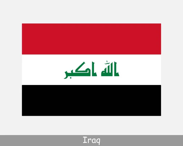 Bandiera Nazionale Dell Iraq Bandiera Nazionale Irachena Bandiera Dettagliata Della — Vettoriale Stock