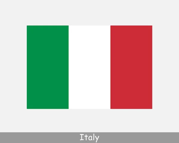 Bandiera Nazionale Italia Bandiera Nazionale Italiana Bandiera Dettagliata Della Repubblica — Vettoriale Stock